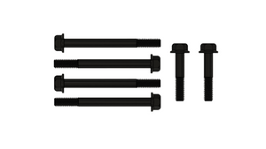 Water pump bolt set for LT1 and LT4 engines – includes four long and two short black-oxide coated bolts.